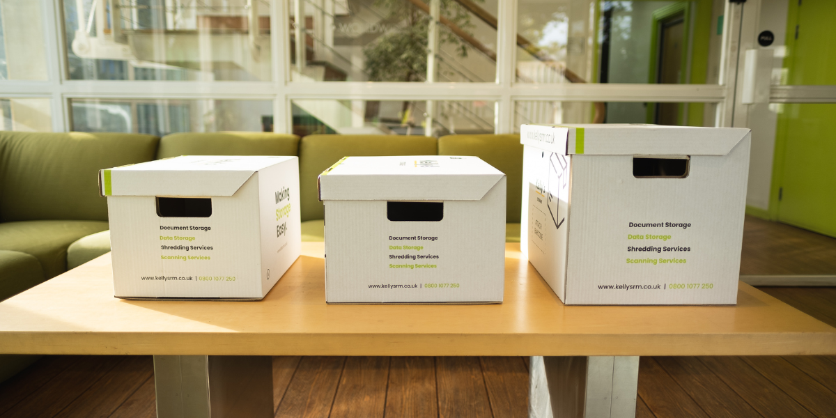 Business storage boxes from a local storage provider